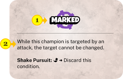 An example Condition card